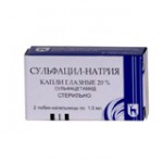 Сульфацил натрия, капли глазные 20% 1.5 мл 2 шт тюбик-капельницы