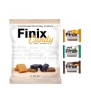 Конфеты фруктовые, Finix (Финикс) 200 г натуральные без глютена микс три вкуса (кокос-мята + апельсин-арахис + шоколад-арахис) флоу-пак