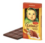 Шоколад молочный, Красный Октябрь 90 г Аленка миндаль